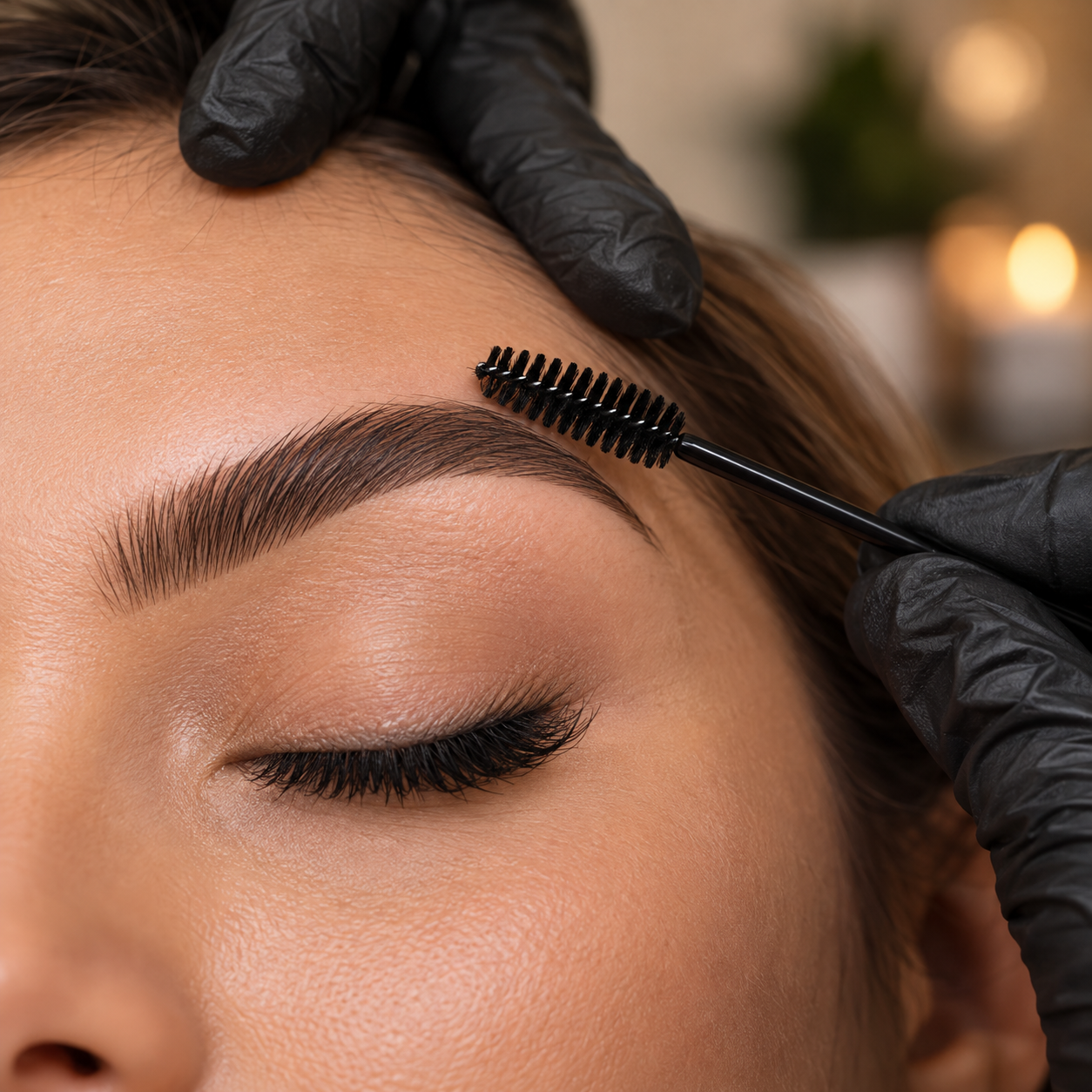 Professional brow shaping and grooming service