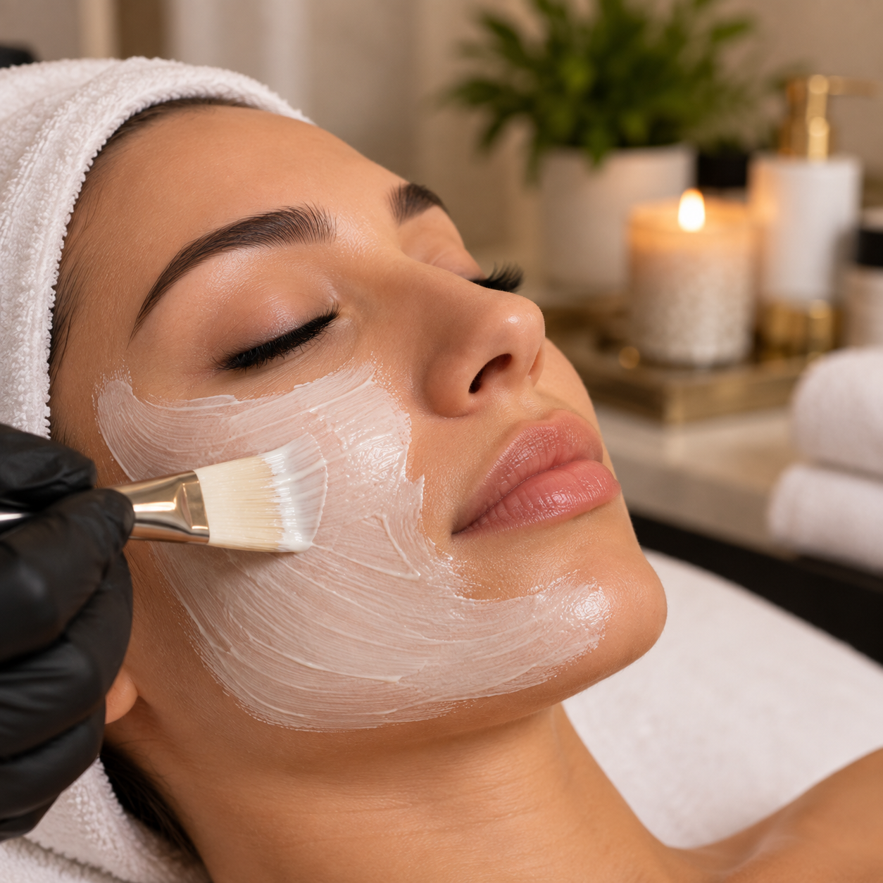 Professional facial treatment at Bradford Tanning Salon
